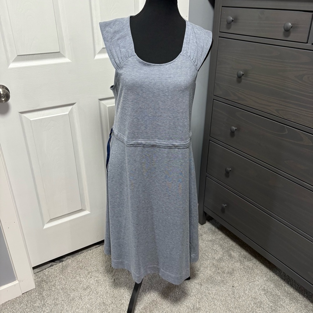 Merrell Gray Sleeveless Scoop Neck Sundress